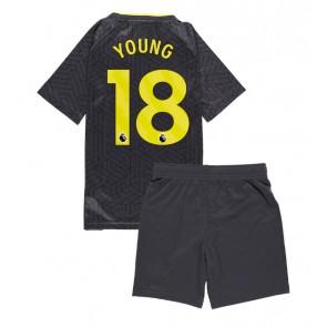 Billiga Everton Ashley Young #18 Bortatröja Barn 2024-25 Kortärmad (+ Korta byxor)